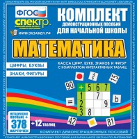 Динамические раздаточные пособия. Математика (карточки). Касса цифр, букв, знаков и фигур с набором интерактивных таблиц. - fgospostavki.ru - Шуя