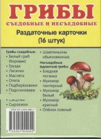 Раздаточные карточки "Грибы съедобные и не съедобные" - fgospostavki.ru - Шуя