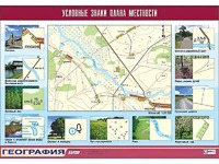 Таблица демонстрационная "Условные знаки плана местности" (винил 100*140) - fgospostavki.ru - Шуя