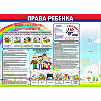 Стенд "Права ребенка" с 2 карманами - fgospostavki.ru - Шуя