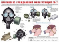 Комплект плакатов "Средства защиты органов дыхания. Противогазы, респираторы" - fgospostavki.ru - Шуя