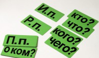 Набор магнитных карточек "Падежи" (фон зелёный) - fgospostavki.ru - Шуя
