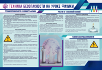 Стенд-уголок "Техника безопасности на уроках физики" - fgospostavki.ru - Шуя