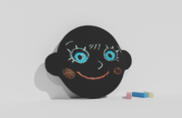 Фигурная грифельная меловая доска на тему эмоций - fgospostavki.ru - Шуя