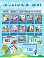 Стенд "Когда ты один дома" - fgospostavki.ru - Шуя