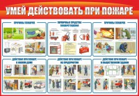 Стенд "Умей действовать при пожаре" - fgospostavki.ru - Шуя