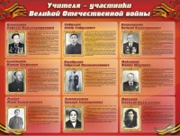 Стенд "Учителя-участники Великой Отечественной войны" - fgospostavki.ru - Шуя