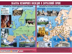 Таблица демонстрационная "Объекты всемирного наследия в Зарубежной Европе" (винил 100*140) - fgospostavki.ru - Шуя