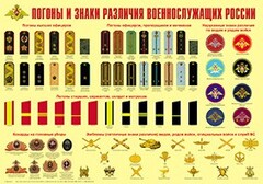 Плакат "Погоны и знаки различия военнослужащих России" - fgospostavki.ru - Шуя