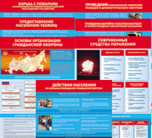 Комплект таблиц "Основы гражданской обороны (МЧС РФ)" 13 штук. - fgospostavki.ru - Шуя