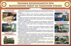 Стенд "Техника безопасности при выполнении работ на токарном станке" - fgospostavki.ru - Шуя