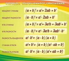 Стенд "Формулы сокращенного умножения" Вариант 3 - fgospostavki.ru - Шуя