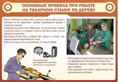 Стенд "Основные правила при работе на токарном станке по дереву" - fgospostavki.ru - Шуя