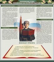 Стенд "Уставы. Закон военной службы. Военная присяга" - fgospostavki.ru - Шуя
