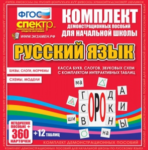 Динамические раздаточные пособия. Русский язык (комплект демонстрационных материалов). Касса букв, слогов, звуковых схем с набором интерактивных таблиц. - fgospostavki.ru - Шуя