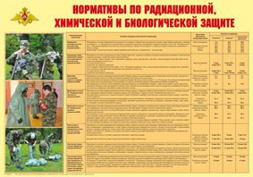 Плакат "Нормативы по радиационной, химической и биологической защите" - fgospostavki.ru - Шуя