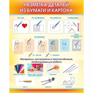 Стенд "Разметка деталей из бумаги и картона" - fgospostavki.ru - Шуя