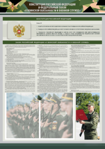 Стенд-уголок "Конституция Российской Федерации и Федеральный закон "О воинской обязанности и военной службе" - fgospostavki.ru - Шуя