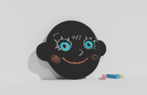 Фигурная грифельная меловая доска на тему эмоций - fgospostavki.ru - Шуя