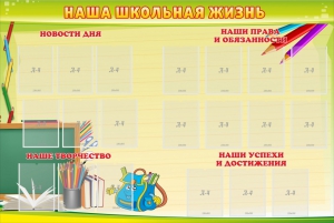 Стенд "Наша школьная жизнь" - fgospostavki.ru - Шуя