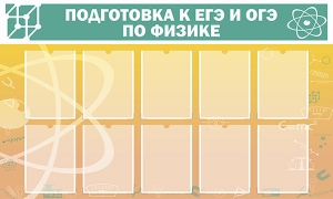 Стенд "Подготовка к ЕГЭ и ОГЭ по физике (10 карманов)" - fgospostavki.ru - Шуя