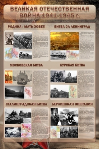 Стенд "Великая Отечественная война" (битвы) - fgospostavki.ru - Шуя