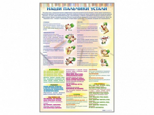 Стенд "Наши пальчики устали" (зарядка) - fgospostavki.ru - Шуя