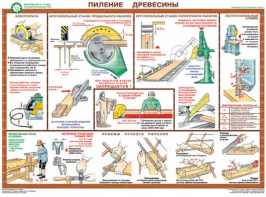 Комплект плакатов "Безопасность труда при деревообработке" - fgospostavki.ru - Шуя