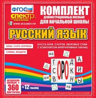 Динамические раздаточные пособия. Русский язык (комплект демонстрационных материалов). Касса букв, слогов, звуковых схем с набором интерактивных таблиц. - fgospostavki.ru - Шуя