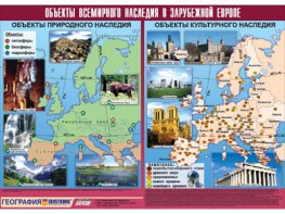 Таблица демонстрационная "Объекты всемирного наследия в Зарубежной Европе" (винил 100*140) - fgospostavki.ru - Шуя