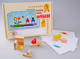 Игровой набор Фребеля "Конструктор деревянный без соединений-1" (Серия "Эксперимент") - fgospostavki.ru - Шуя