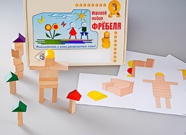 Игровой набор Фребеля "Конструктор деревянный без соединений-3" (Серия "Эксперимент") - fgospostavki.ru - Шуя