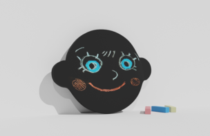 Фигурная грифельная меловая доска на тему эмоций - fgospostavki.ru - Шуя