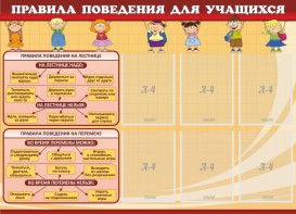 Стенд "Правила поведения для учащихся" - fgospostavki.ru - Шуя
