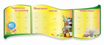 Стенд "Начальная школа" резной из 3-х частей - fgospostavki.ru - Шуя