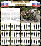 Стенд "Военная форма одежды (флаг РФ)" - fgospostavki.ru - Шуя