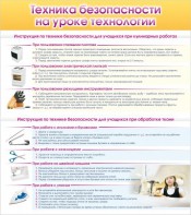 Стенд "Техника безопасности на уроке технологии" - fgospostavki.ru - Шуя